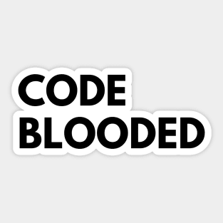 Code Blooded Sticker